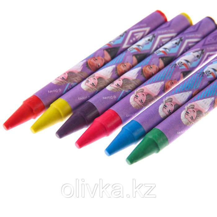 Восковые карандаши, набор 6 цветов, Холодное сердце: Эльза - фото 3 - id-p113952043