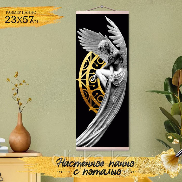 Картина по номерам с поталью «Панно» «Микеланджело. Ангел» 8 цветов, 23 × 57 см - фото 1 - id-p113959511