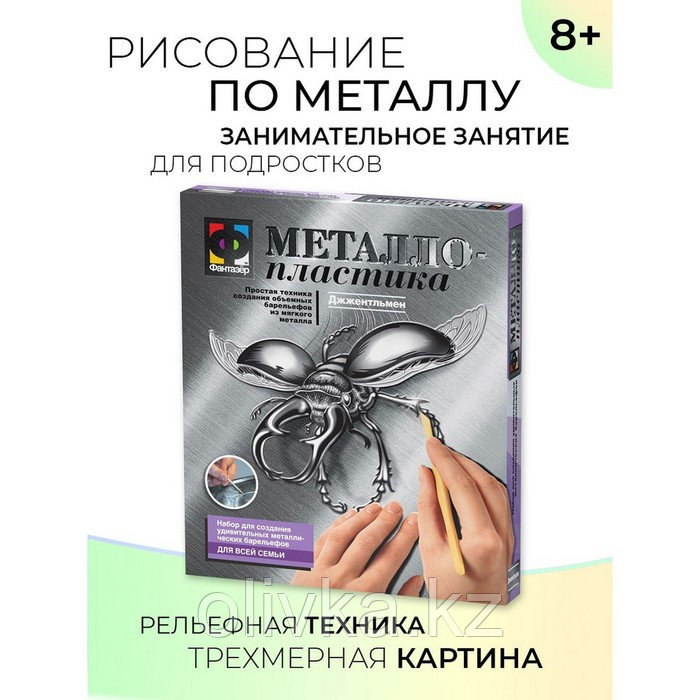 Набор для творчества «Джжентельмен. Жук» металлопластика, создание барельефа - фото 1 - id-p110909109