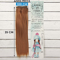 Волосы - тресс для кукол «Прямые» длина волос: 25 см, ширина:100 см, цвет № 30