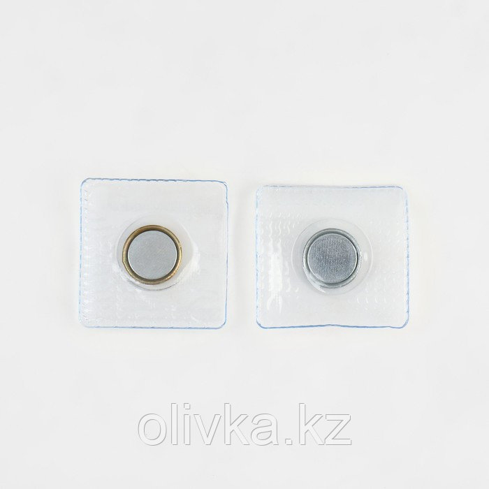 Кнопки магнитные потайные, d = 10 мм, 2 части, цвет серебряный - фото 1 - id-p113952641