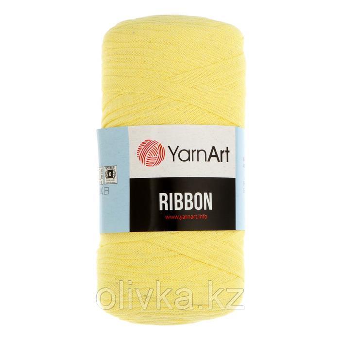 Пряжа "Ribbon" 40% полиэстер, 60% хлопок 125м/250гр (754 св. жёлтый) - фото 2 - id-p113947579