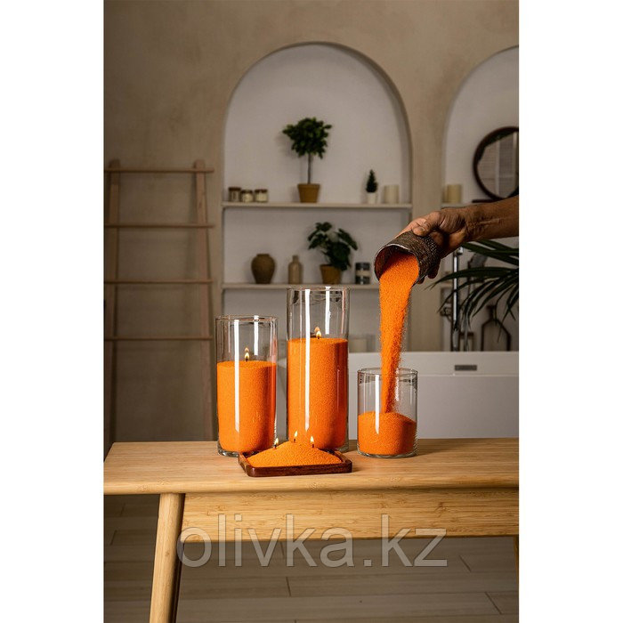 Свеча в гранулах «RosCandles» оранжевые в банке ПЭТ, 300 г + фитили - фото 4 - id-p113953229