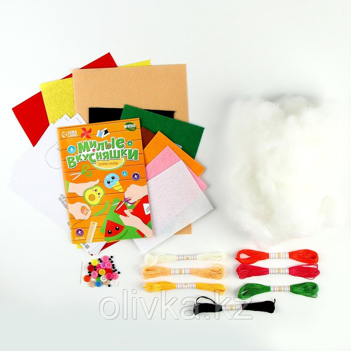 Набор для создания игрушек из фетра « Милые вкусняшки», с книжкой - фото 2 - id-p113959528