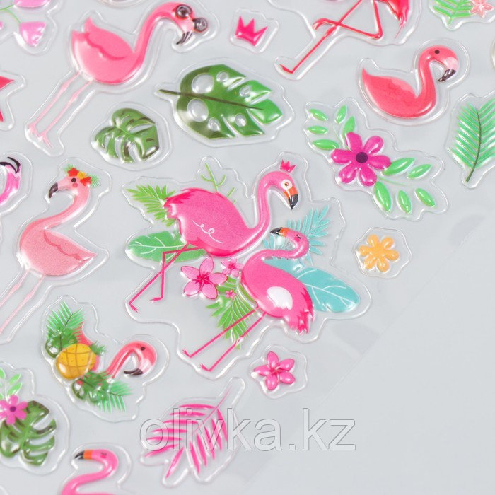 Наклейка пластик объёмные "Фламинго" 14,5х26 см - фото 2 - id-p113954050