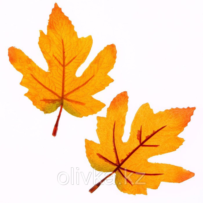 Декор «Осенний лист» набор 15 шт., размер 1 шт. 9 × 11 × 0,2 см, цвет жёлто-оранжевый - фото 3 - id-p113958654