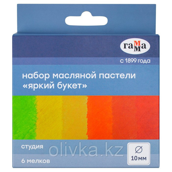 Пастель масляная, набор 6 цветов, Гамма "Студия", "Яркий букет", в картонной коробке - фото 1 - id-p113959570