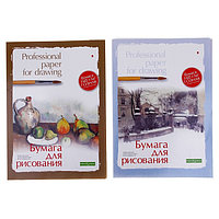 Бумага для рисования А3, 20 листов "Профессиональная серия", блок 160 г/м2, ГОЗНАК, МИКС