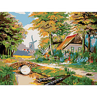 Картина по номерам на холсте «Домик в лесу», 40 х 30 см