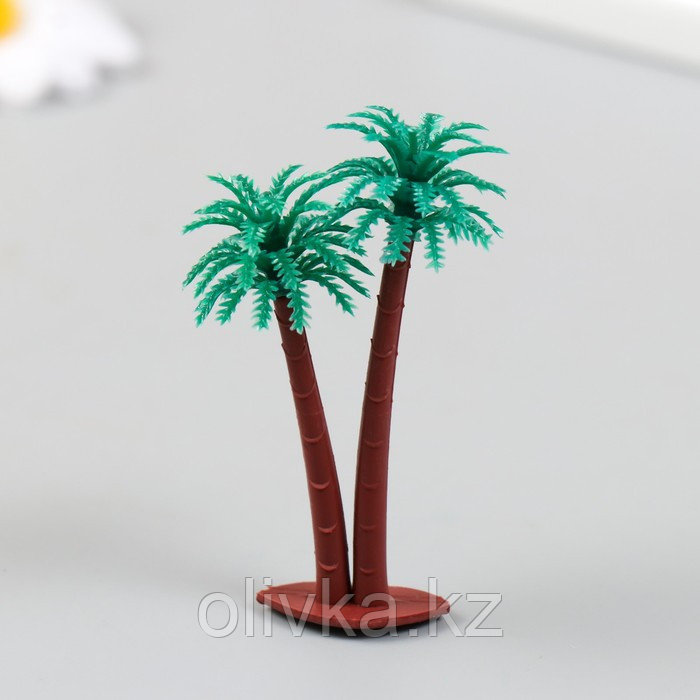 Искусственное растение для творчества пластик "Две пальмы" 4,2х6,6 см - фото 1 - id-p113955924
