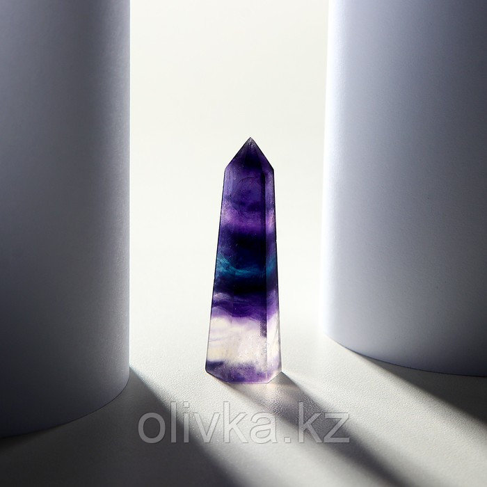 Кристалл из натурального камня «Фиолетовый флюорит», высота: от 4 до 5 см - фото 2 - id-p113957765