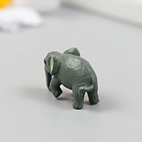 Фигурка для флорариума полистоун "Серый слон" 1х2,5х1,5 см, фото 2