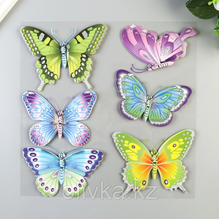 3D Наклейки Room Decor "Радужные бабочки" 30х30 см