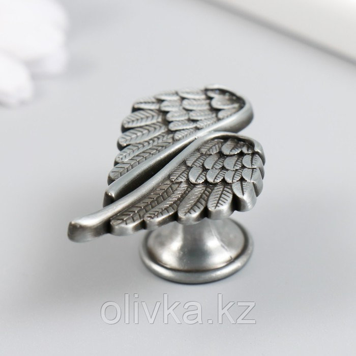 Ручка для шкатулки металл "Крылья ангела" состаренное серебро - фото 2 - id-p113958703