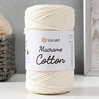 Пряжа "Macrame Cotton" 20% полиэстер, 80% хлопок 225м/250гр (752 молочный)