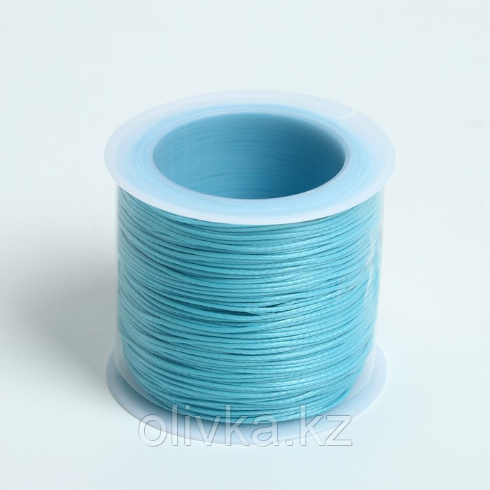 Шнур вощеный из полиэстра d=0,5мм, L=50м, цвет голубой - фото 2 - id-p113950713