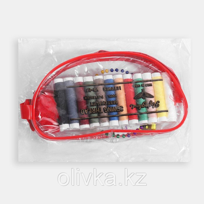 Швейный набор, 65 предметов, в сумочке ПВХ, цвет МИКС - фото 4 - id-p113945699