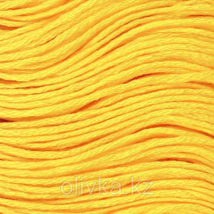 Нитки мулине, 8 ± 1 м, цвет ярко-жёлтый №973 - фото 1 - id-p113946067