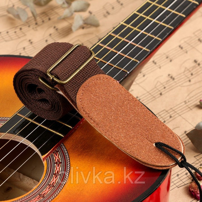 Ремень для гитары, 60-117 х 5 см, коричневый - фото 4 - id-p113952861