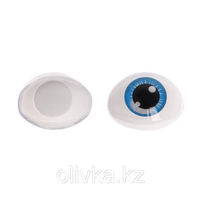 Глаза, набор 10 шт., размер 1 шт: 11,6×15,5 мм, цвет синий - фото 2 - id-p113950504