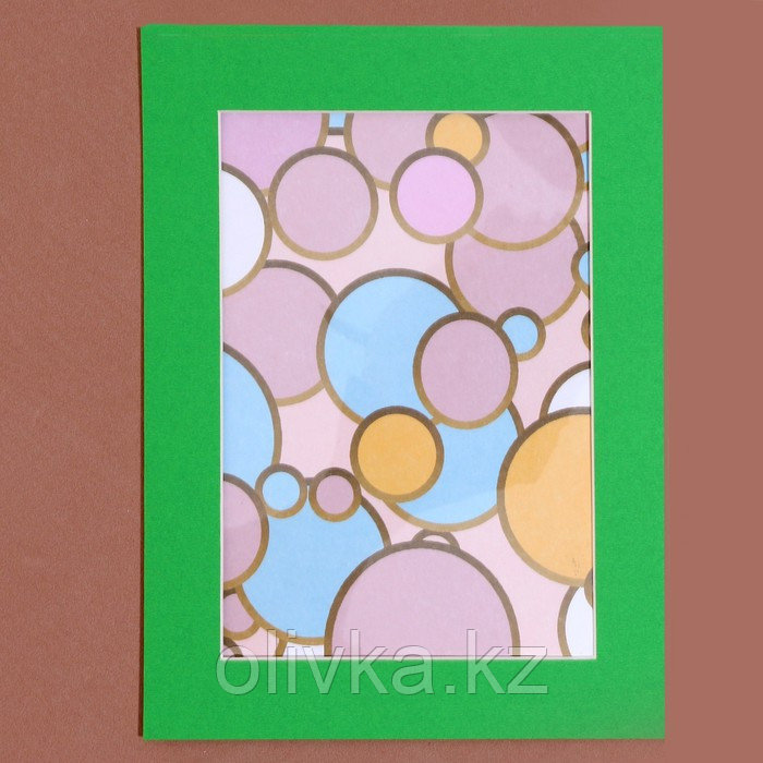 Паспарту размер рамки 21,5 × 16,5 см, прозрачный лист, клейкая лента, цвет зелёный - фото 4 - id-p113954152