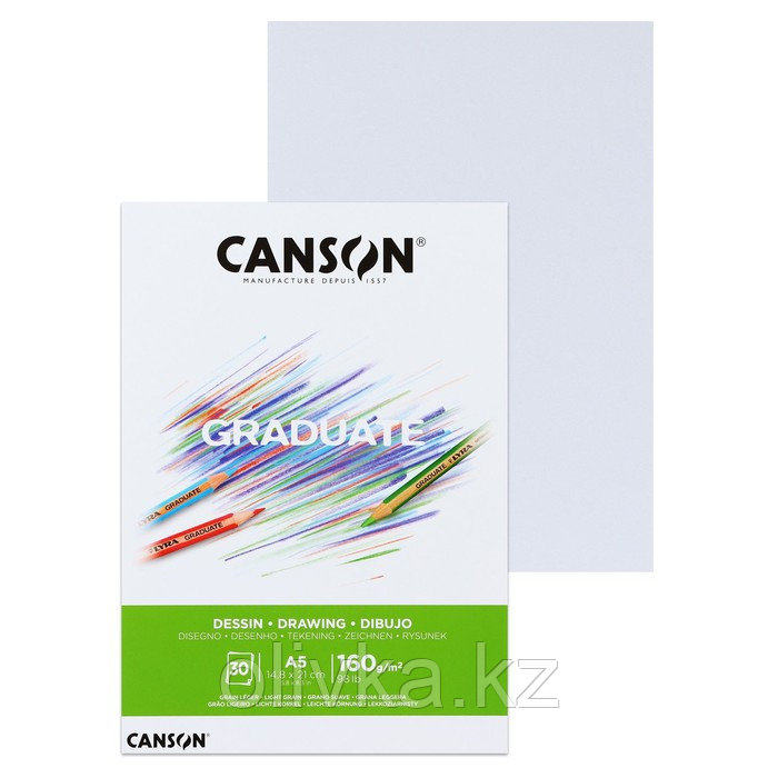 Альбом для графики CANSON Graduate Drawing, А5, 30 листов, на склейке, 160 г/м2 - фото 1 - id-p113955986