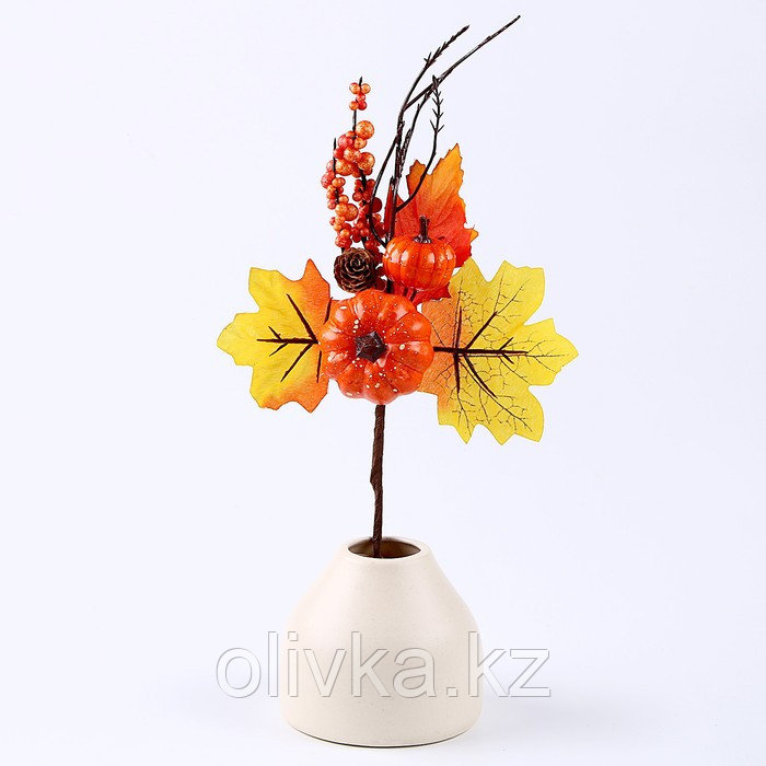 Декор на палочке «Осенние тыквы» 5 × 18 х 34 см - фото 3 - id-p113959673
