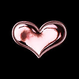 Аппликация «Сердечко», 3,9 × 2,7 см, 10 шт, цвет розовый, фото 2