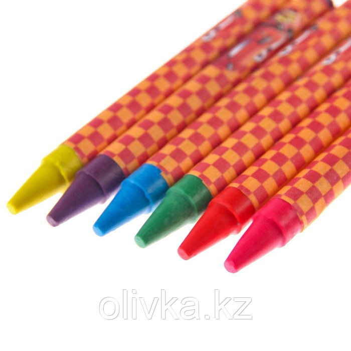 Восковые карандаши, набор 6 цветов, Тачки - фото 3 - id-p113952079