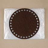 Донце для сумки, круглое, d = 15 см, цвет коричневый, фото 3