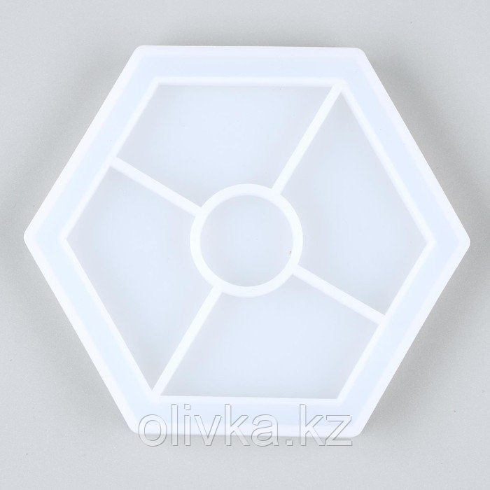 Форма силиконовая универсальная «Шестиугольник», размер изделия 11,6 × 10,1 × 1,2 см - фото 3 - id-p113957882