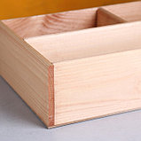 Ящик деревянный 20.5×34.5×10 см подарочный комодик, фото 4