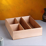 Ящик деревянный 34.5×30×10 см подарочный комодик, фото 2