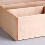 Ящик деревянный 34.5×30×10 см подарочный комодик, фото 4