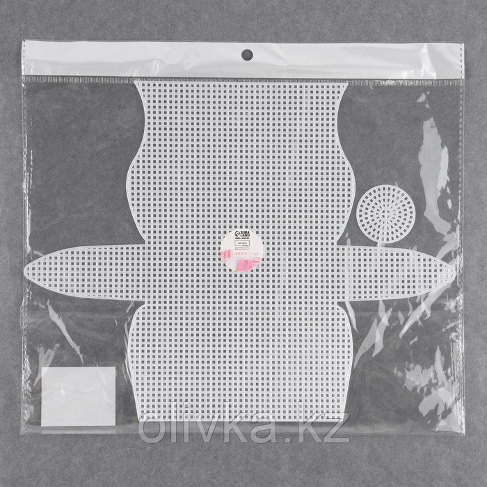 Канва-основа для вышивания сумки, пластиковая, 23 × 29 см, 1,5 × 1,5 мм, цвет белый - фото 8 - id-p113956059