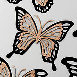 Многослойные наклейки Room Decor "Бабочка с блёстками" 30х32 см, фото 4