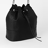 Утяжка для сумки, 85 × 0,8 см, цвет чёрный/серебряный, фото 2