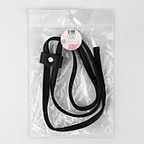 Утяжка для сумки, 85 × 0,8 см, цвет чёрный/серебряный, фото 3