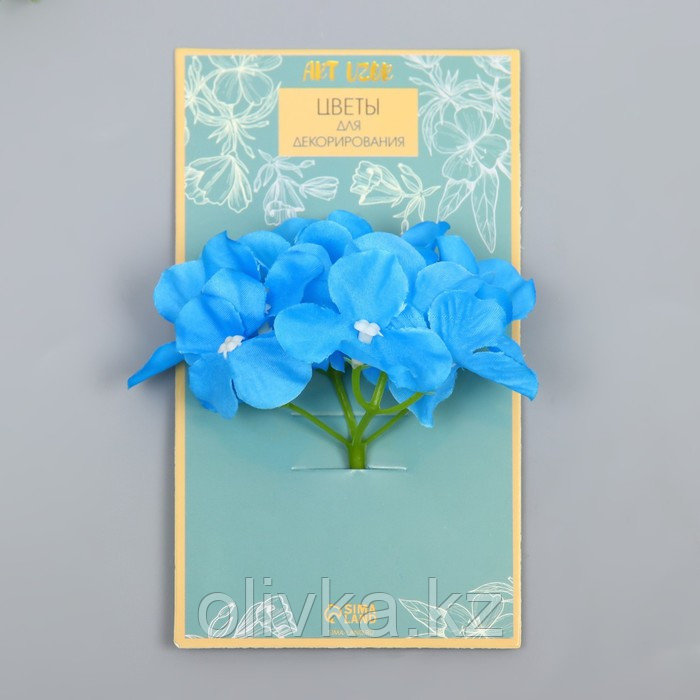 Цветы для декорирования "Гортензия" голубые 10х10 см - фото 1 - id-p113957030