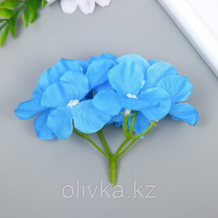 Цветы для декорирования "Гортензия" голубые 10х10 см - фото 3 - id-p113957030