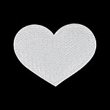 Аппликация «Сердце», 3,7 × 2,8 см, 10 шт, цвет серебряный, фото 3