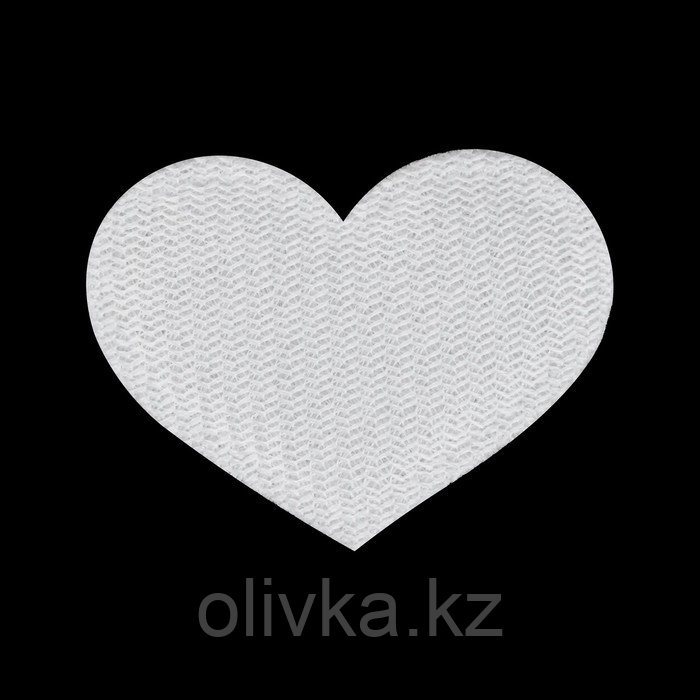 Аппликация «Сердце», 3,7 × 2,8 см, 10 шт, цвет серебряный - фото 3 - id-p113956115