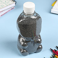Песок цветной в бутылках "Тёмно-серый" 500 гр МИКС