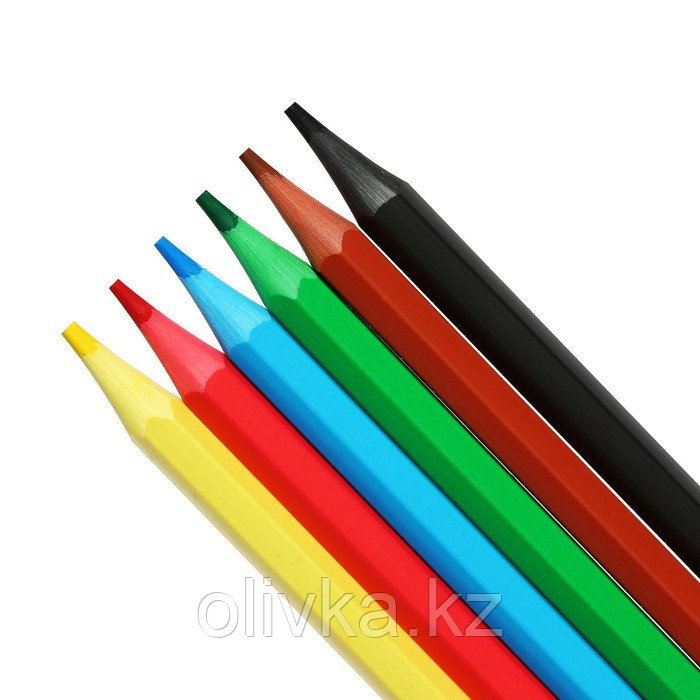 Карандаши цветные пластиковые 6 цветов Гамма "Мультики", заточенные, ПВХ, европодвес 251220210 - фото 2 - id-p113956129