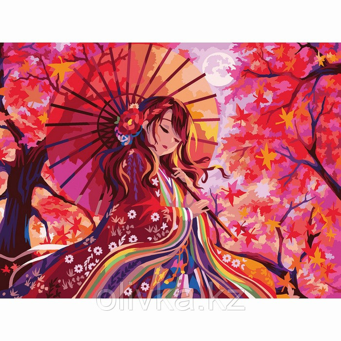 Картина по номерам на холсте 30 × 40 см «Японское солнце», с акриловыми красками и кистями - фото 2 - id-p113958877