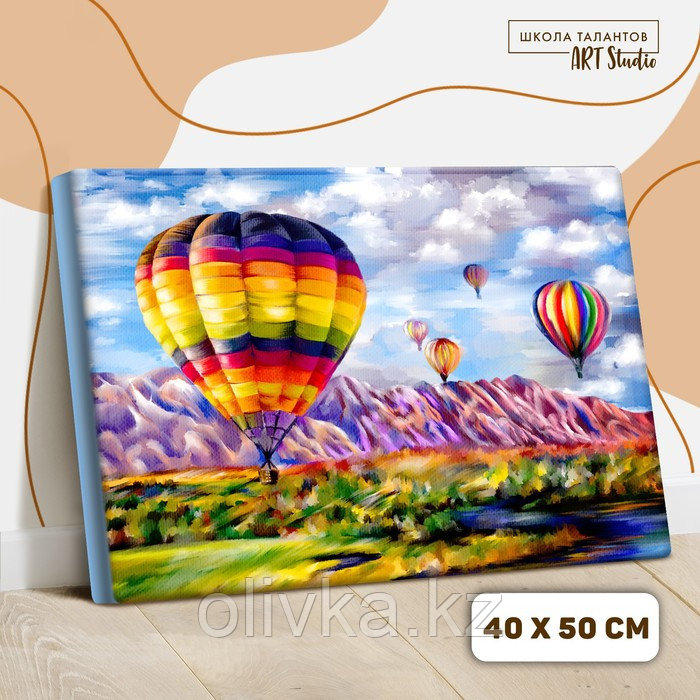 Картина по номерам на холсте с подрамником «Воздушные шары» 40х50 см - фото 1 - id-p85927101