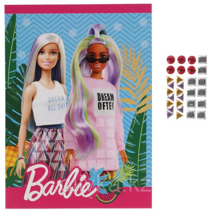 Набор для детского творчества «Барби» аппликация крупными стразами, 17 × 23 см - фото 2 - id-p113959814