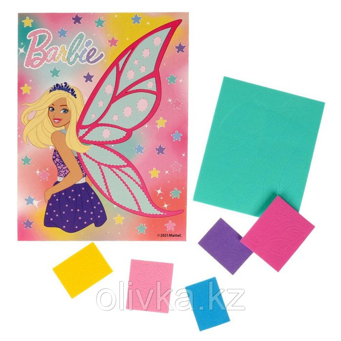 Набор для детского творчества «Барби» аппликация из эва, 17 × 23 см - фото 2 - id-p113959815