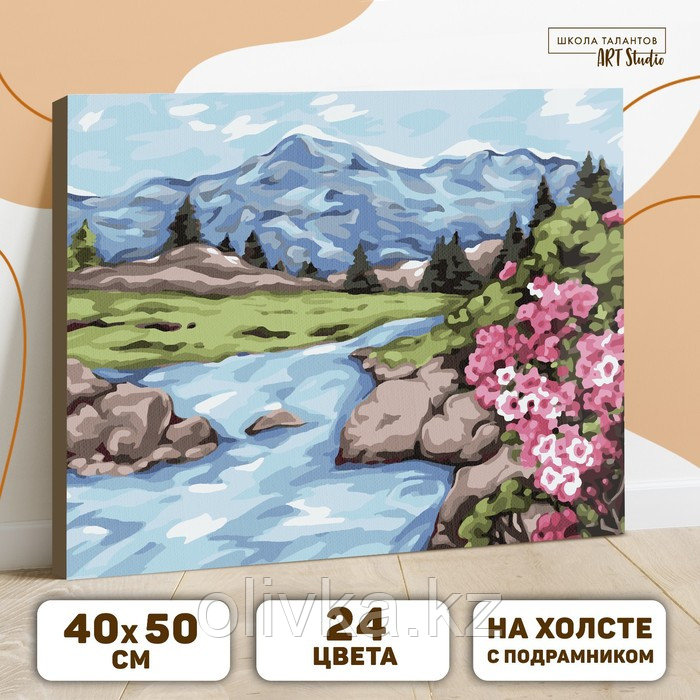 Картина по номерам на холсте с подрамником «Сила гор» 40х50 см