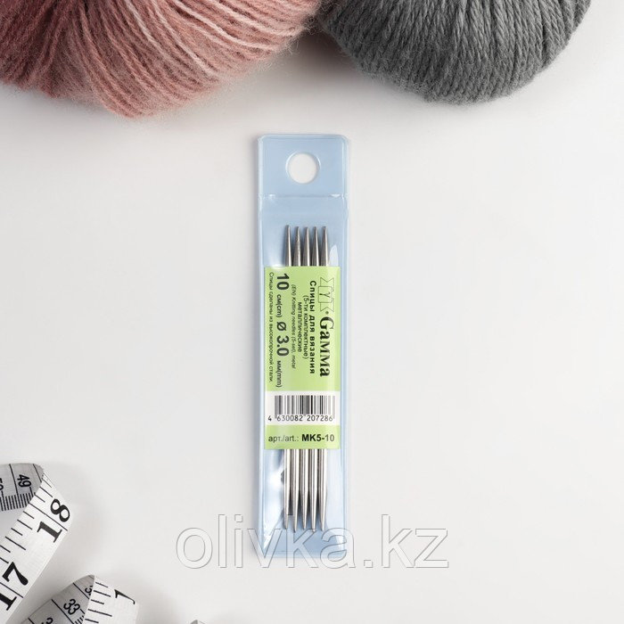 Спицы для вязания, чулочные, d = 3 мм, 10 см, 5 шт - фото 1 - id-p113952296
